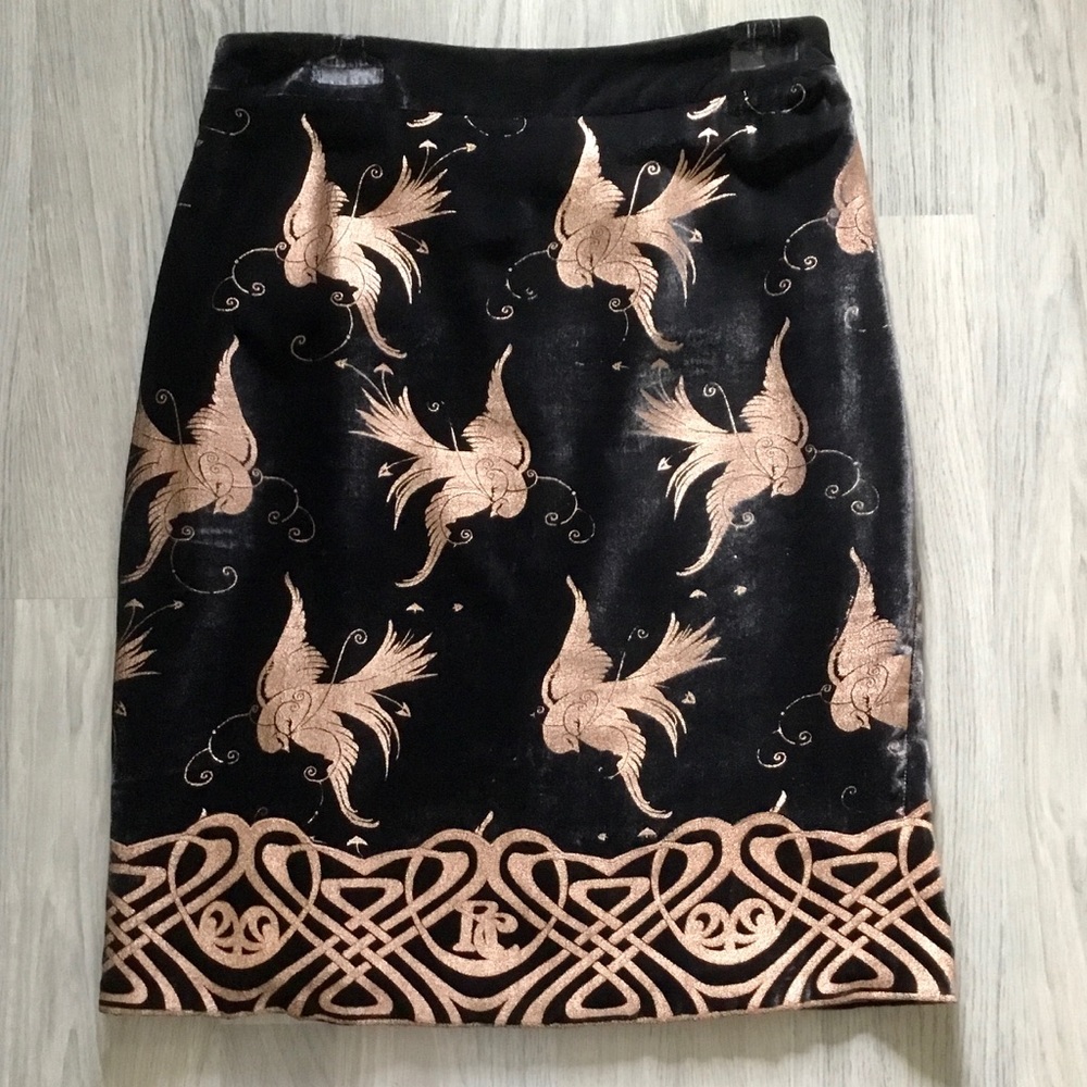 Roberto Cavalli velvet skirt.
